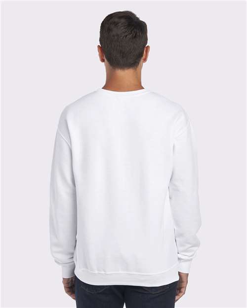 Jerzees 562MR NuBlend Crewneck Sweatshirt - White - model back