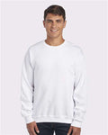 Jerzees 562MR NuBlend Crewneck Sweatshirt - White - model front