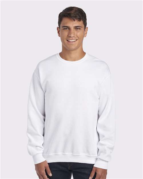 Jerzees 562MR NuBlend Crewneck Sweatshirt - White - model front