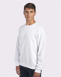 Jerzees 562MR NuBlend Crewneck Sweatshirt - White - model side