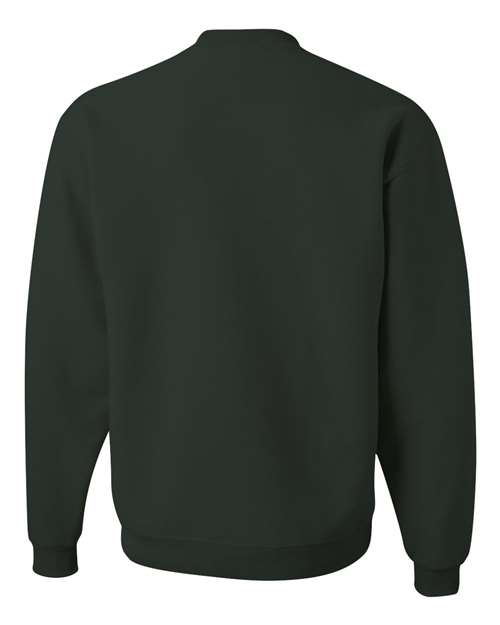 Jerzees 4662MR Unisex Super Sweats NuBlend Crewneck Sweatshirt - Forest Green - back