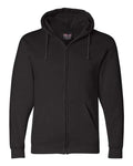 Bayside 900 Unisex USA-Made Full-Zip Hooded Sweatshirt - Black - front