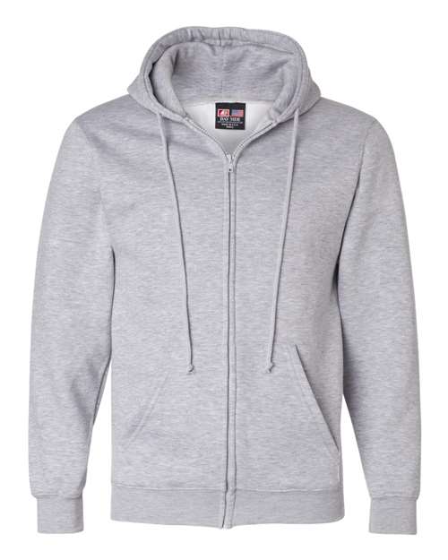 Bayside 900 Unisex USA-Made Full-Zip Hooded Sweatshirt - Dark Ash - front