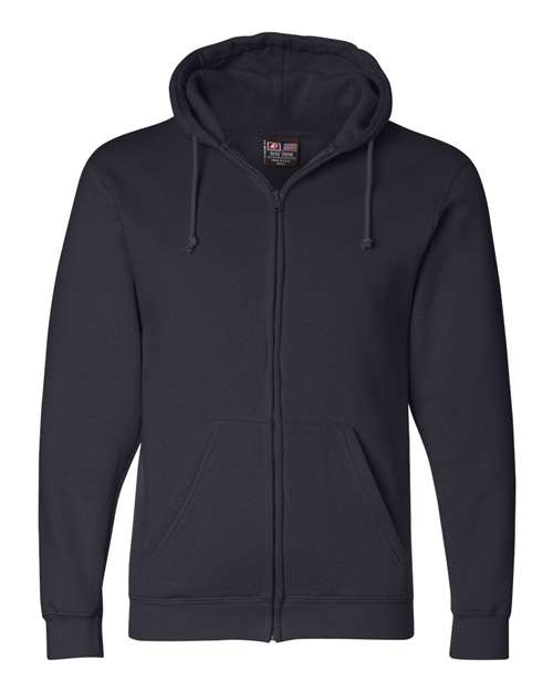 Bayside 900 Unisex USA-Made Full-Zip Hooded Sweatshirt - Navy - front