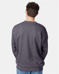 Hanes F260 Unisex Ultimate Cotton Crewneck Sweatshirt - Charcoal Heather - model back