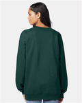 Hanes F260 Unisex Ultimate Cotton Crewneck Sweatshirt - Deep Forest - model back