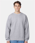 Hanes F260 Unisex Ultimate Cotton Crewneck Sweatshirt - Light Steel - model front