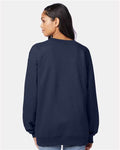 Hanes F260 Unisex Ultimate Cotton Crewneck Sweatshirt - Navy - model back