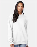 Hanes F260 Unisex Ultimate Cotton Crewneck Sweatshirt - White - model front