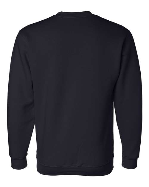 Bayside 1102 Unisex USA-Made Crewneck Sweatshirt - Navy - back