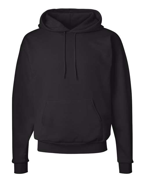 Hanes P170 EcoSmart Hooded Sweatshirt - Black - flat front