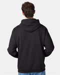 Hanes P170 EcoSmart Hooded Sweatshirt - Black - model back