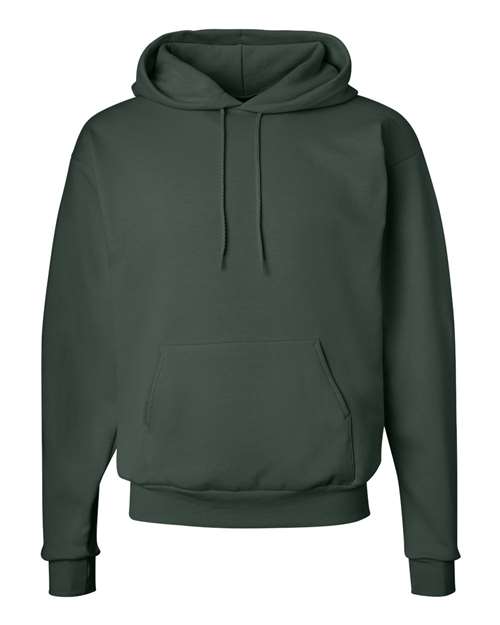 Hanes P170 EcoSmart Hooded Sweatshirt - Deep Forest - flat front