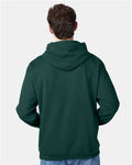 Hanes P170 EcoSmart Hooded Sweatshirt - Deep Forest - model back