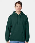 Hanes P170 EcoSmart Hooded Sweatshirt - Deep Forest - model front