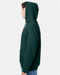 Hanes P170 EcoSmart Hooded Sweatshirt - Deep Forest - model side