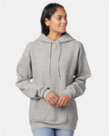 Hanes P170 EcoSmart Hooded Sweatshirt - Light Steel - model front