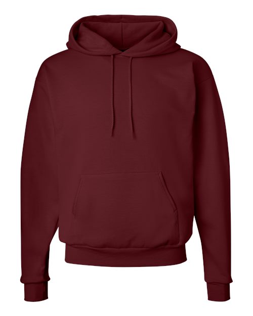 Hanes P170 EcoSmart Hooded Sweatshirt - Maroon - flat front