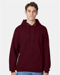 Hanes P170 EcoSmart Hooded Sweatshirt - Maroon - model front