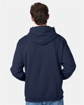 Hanes P170 EcoSmart Hooded Sweatshirt - Navy - model back