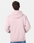 Hanes P170 EcoSmart Hooded Sweatshirt - Pale Pink - model back