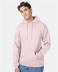 Hanes P170 EcoSmart Hooded Sweatshirt - Pale Pink - model front