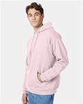 Hanes P170 EcoSmart Hooded Sweatshirt - Pale Pink - model side