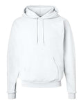 Hanes P170 EcoSmart Hooded Sweatshirt - White - flat front