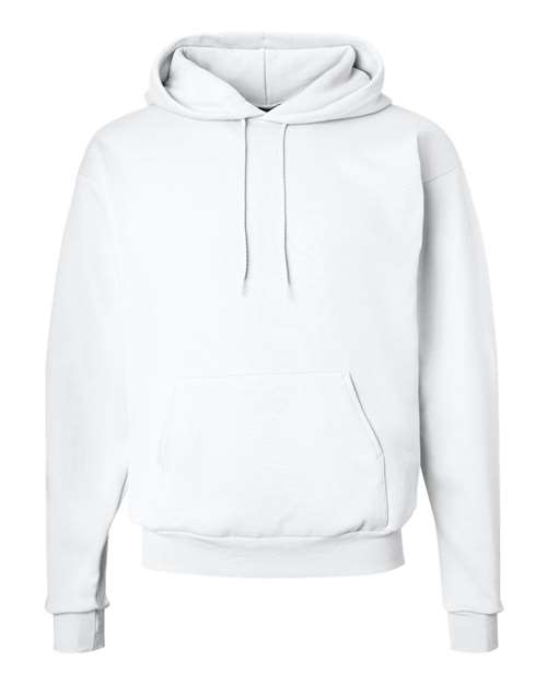 Hanes P170 EcoSmart Hooded Sweatshirt - White - flat front