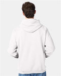 Hanes P170 EcoSmart Hooded Sweatshirt - White - model back
