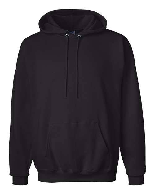 Hanes F170 Ultimate Cotton Hooded Sweatshirt - Black - flat front
