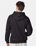 Hanes F170 Ultimate Cotton Hooded Sweatshirt - Black - model back