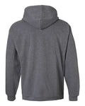 Hanes F170 Ultimate Cotton Hooded Sweatshirt - Charcoal Heather - back