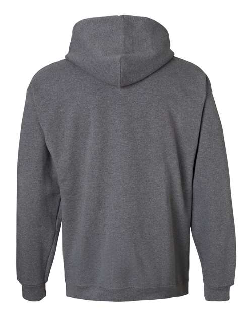 Hanes F170 Ultimate Cotton Hooded Sweatshirt - Charcoal Heather - back