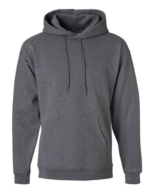 Hanes F170 Ultimate Cotton Hooded Sweatshirt - Charcoal Heather - flat front
