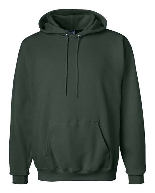 Hanes F170 Ultimate Cotton Hooded Sweatshirt - Deep Forest - flat front