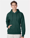Hanes F170 Ultimate Cotton Hooded Sweatshirt - Deep Forest - model front