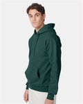 Hanes F170 Ultimate Cotton Hooded Sweatshirt - Deep Forest - model side