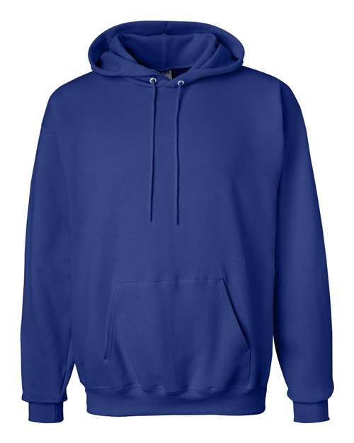Hanes F170 Ultimate Cotton Hooded Sweatshirt - Deep Royal - flat front