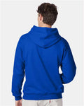 Hanes F170 Ultimate Cotton Hooded Sweatshirt - Deep Royal - model back