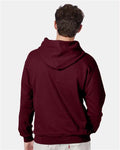 Hanes F170 Ultimate Cotton Hooded Sweatshirt - Maroon - model back