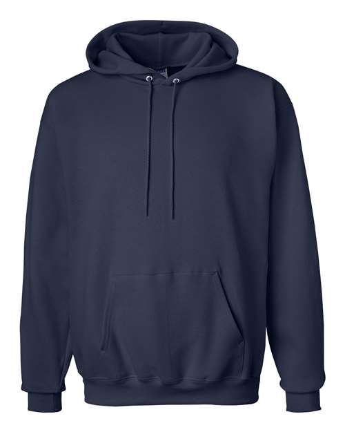 Hanes F170 Ultimate Cotton Hooded Sweatshirt - Navy - flat front