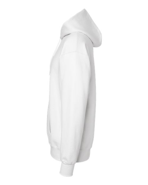 Hanes F170 Ultimate Cotton Hooded Sweatshirt - White - side