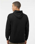 J. America 8824 Men's Premium Hooded Sweatshirt - Black - model back