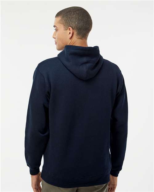 J. America 8824 Men's Premium Hooded Sweatshirt - Navy - model back