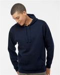 J. America 8824 Men's Premium Hooded Sweatshirt - Navy - model front