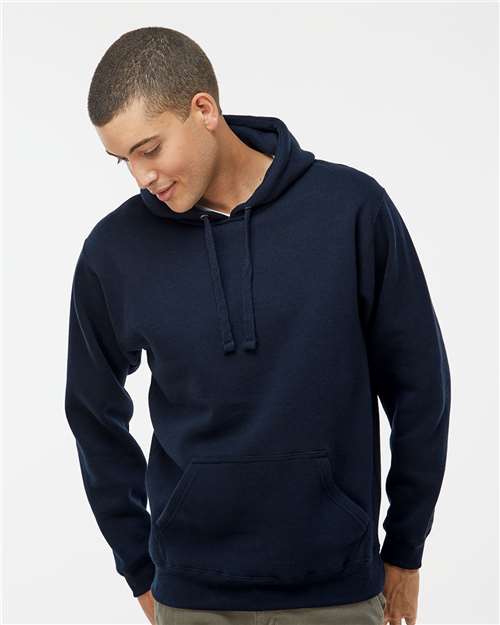 J. America 8824 Men's Premium Hooded Sweatshirt - Navy - model front