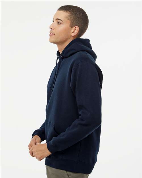 J. America 8824 Men's Premium Hooded Sweatshirt - Navy - model side