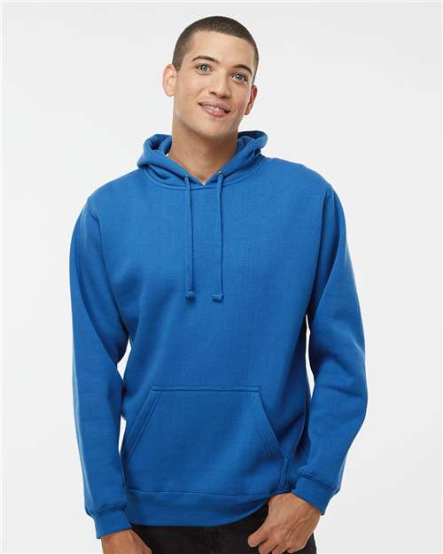 J. America 8824 Men's Premium Hooded Sweatshirt - Royal - model front