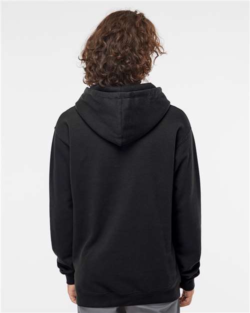 Independent Trading Co. IND4000 Heavyweight Hooded Sweatshirt - Black - model back